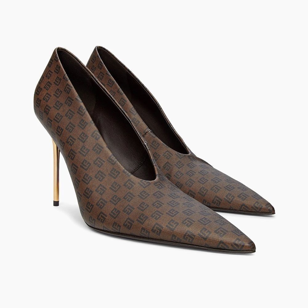 Balmain Clara-Mini Monogram Pumps size 37.5